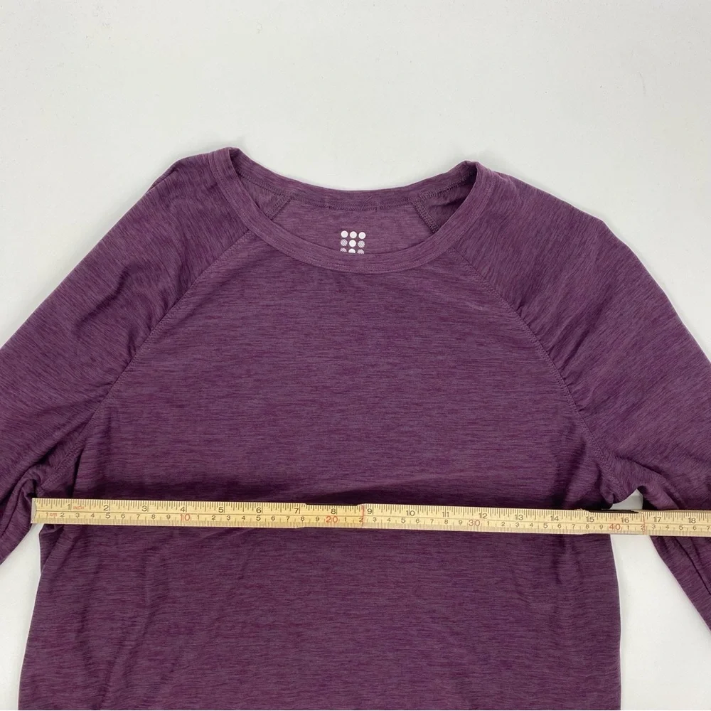 Title Nine Grace Raglan Tee Long Sleeve Purple - Picture 4 of 9